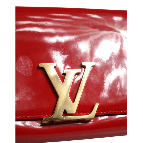 Louis Vuitton Louise PM Red Patent Leather Wallet On Chain