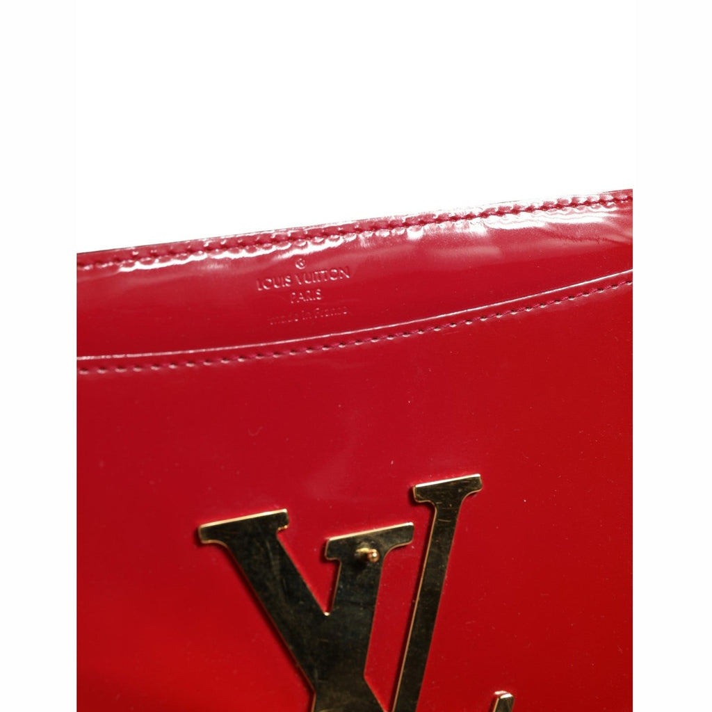 Louis Vuitton Louise PM Red Patent Leather Wallet On Chain