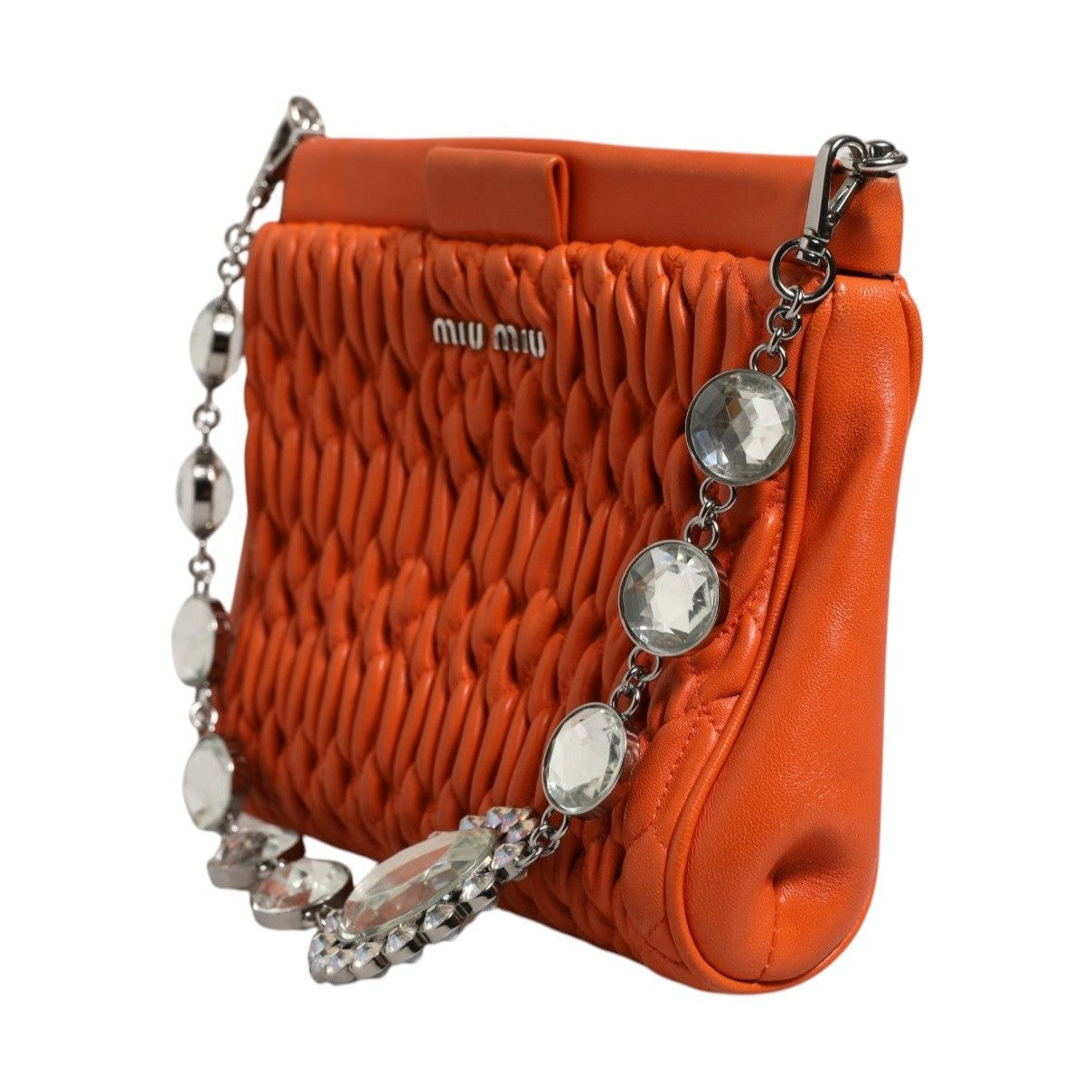 Miu Miu Orange crystal crossbodybag