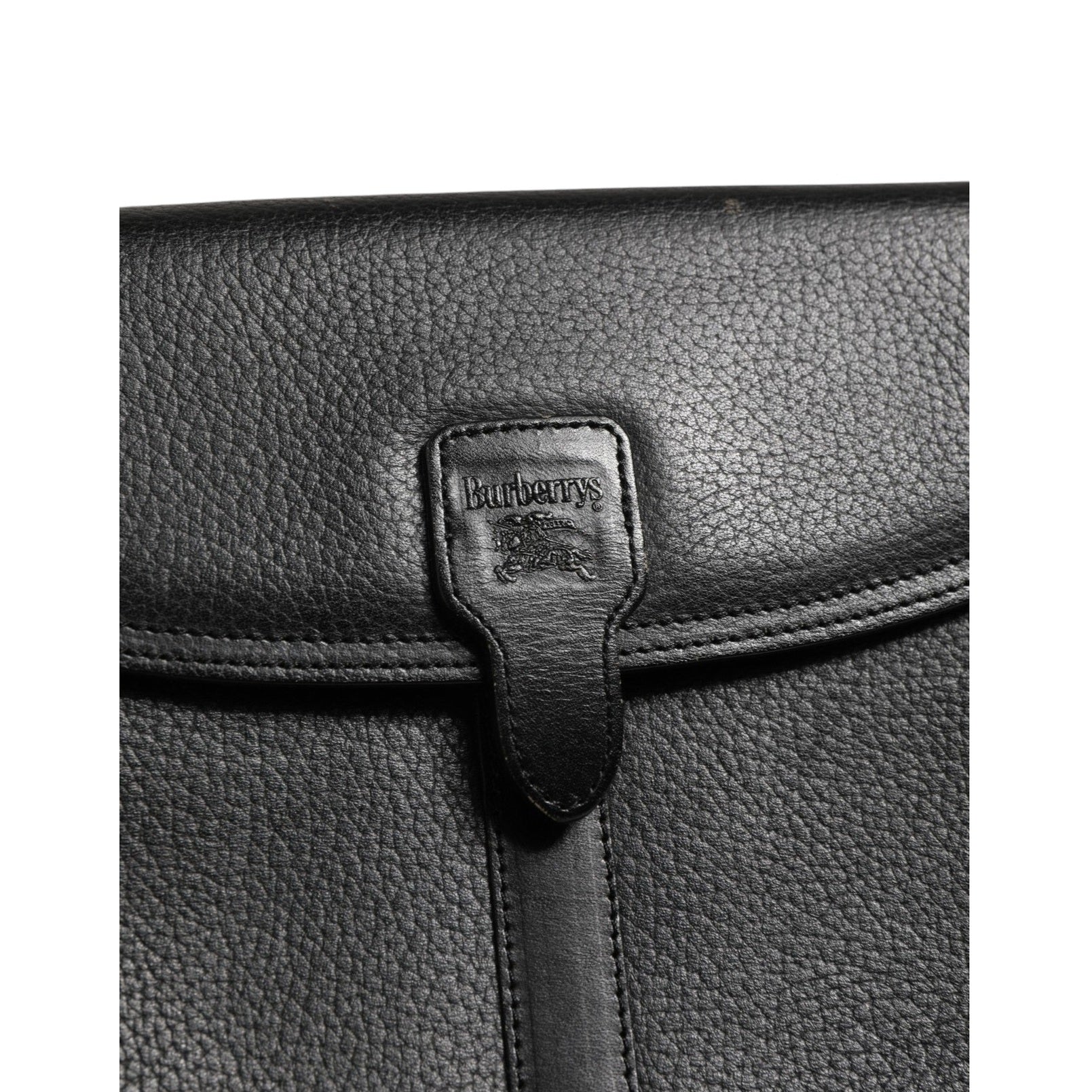 Burberry Black and Gold leather logo crossbody bag