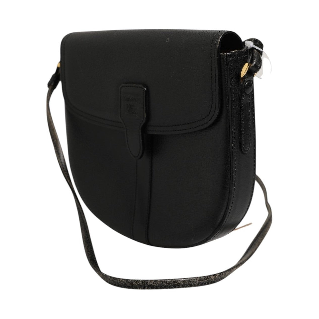 Burberry Black and Gold leather logo crossbody bag