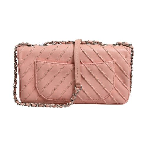 Chanel Small Classic Double Flap Bag Light Pink Chevron