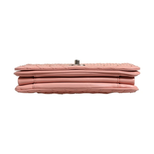 Chanel Small Classic Double Flap Bag Light Pink Chevron