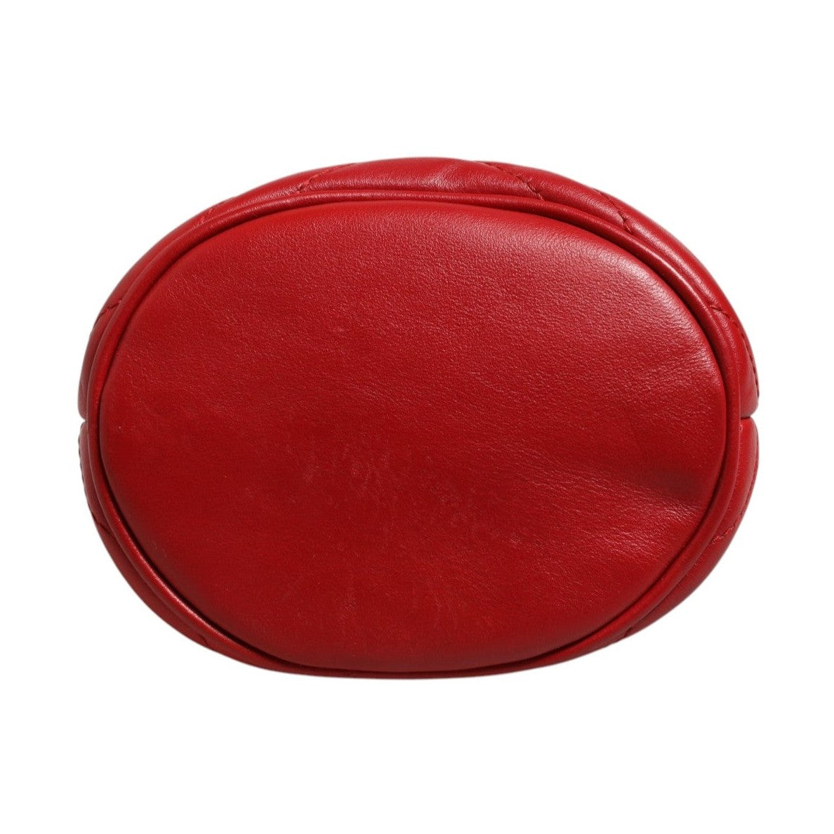 Gucci Red Chevron-quilted Calfskin Leather GG Marmont Bucket Bag