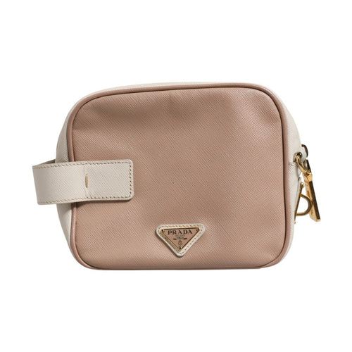 Prada Clay Gray Small Leather Shoulder Bag