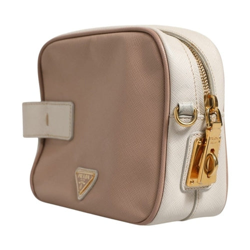 Prada Clay Gray Small Leather Shoulder Bag