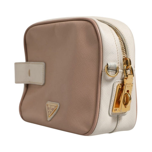 Prada Clay Gray Small Leather Shoulder Bag