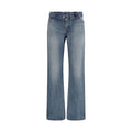Alexander McQueen Blue Cotton Straight-Leg Jeans