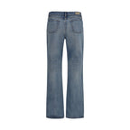 Alexander McQueen Blue Cotton Straight-Leg Jeans