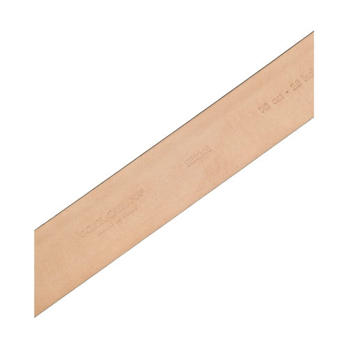 Dolce & Gabbana Black Leather Crystal Metal Buckle Belt