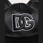 Dolce & Gabbana Men Black Velvet Animal Ears Baseball Cap Hat