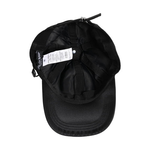 Dolce & Gabbana Men Black Velvet Animal Ears Baseball Cap Hat