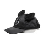 Dolce & Gabbana Men Black Velvet Animal Ears Baseball Cap Hat