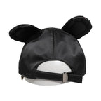 Dolce & Gabbana Men Black Velvet Animal Ears Baseball Cap Hat