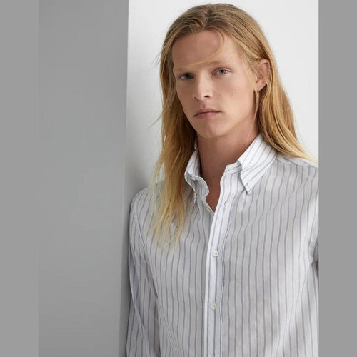 Brunello Cucinelli Bicolor Cotton Pattern Shirt