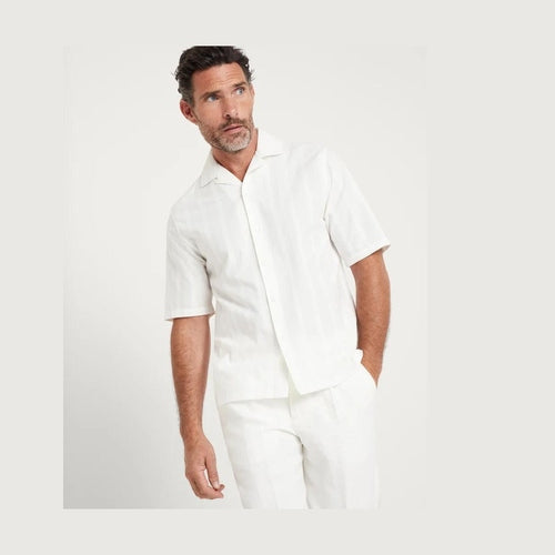 Brunello Cucinelli White Cotton Shortsleeve Shirt