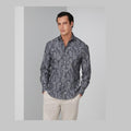 Brunello Cucinelli Gray Cotton Pattern Shirt