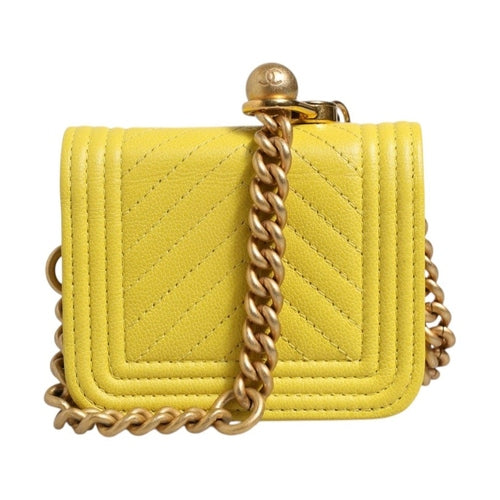 Chanel Crossbody Yellow Leather Bag