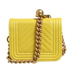 Chanel Crossbody Yellow Leather Bag