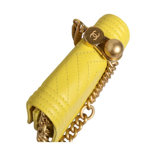 Chanel Crossbody Yellow Leather Bag