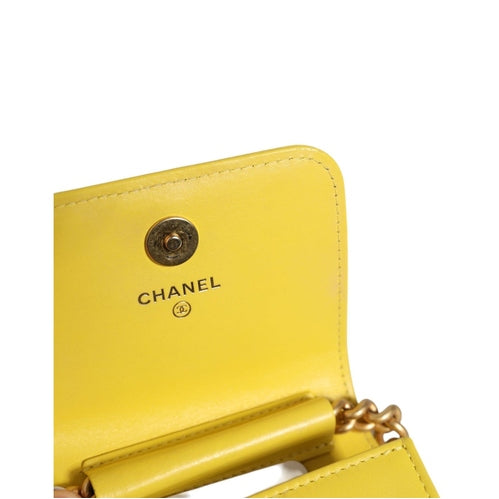 Chanel Crossbody Yellow Leather Bag