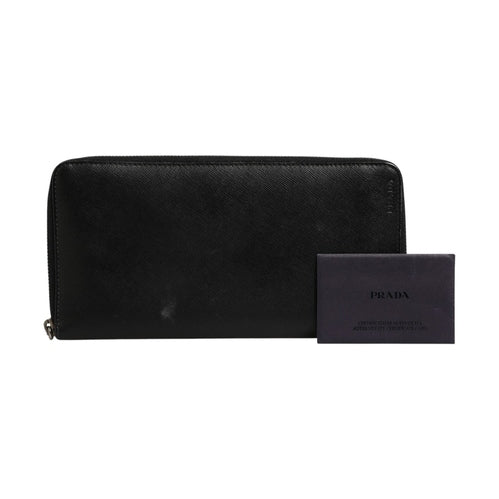 Prada Baltico Saffiano Leather Zip Travel Wallet