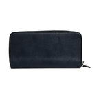 Prada Navy Oliver Embossed Leather Zip-Around Wallet