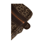 Celine Dark brown and Gold logo duffel