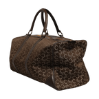 Celine Dark brown and Gold logo duffel