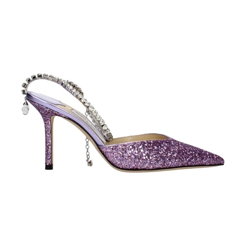 Jimmy Choo Purple Plastic Stiletto Heel Sandals