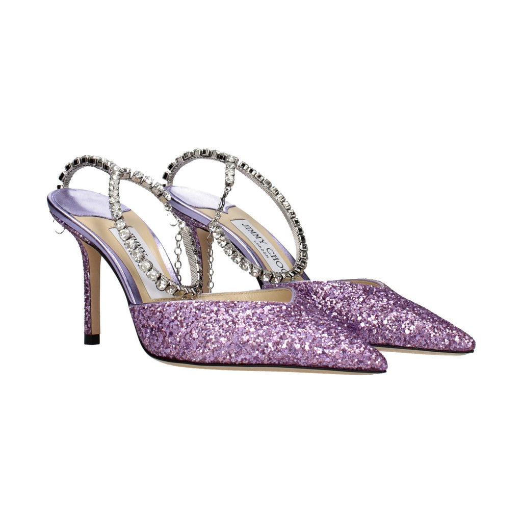 Jimmy Choo Purple Plastic Stiletto Heel Sandals