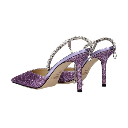 Jimmy Choo Purple Plastic Stiletto Heel Sandals