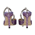 Jimmy Choo Purple Plastic Stiletto Heel Sandals