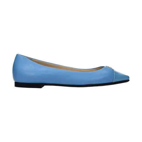 Jimmy Choo Light Blue Leather Ballet Flats