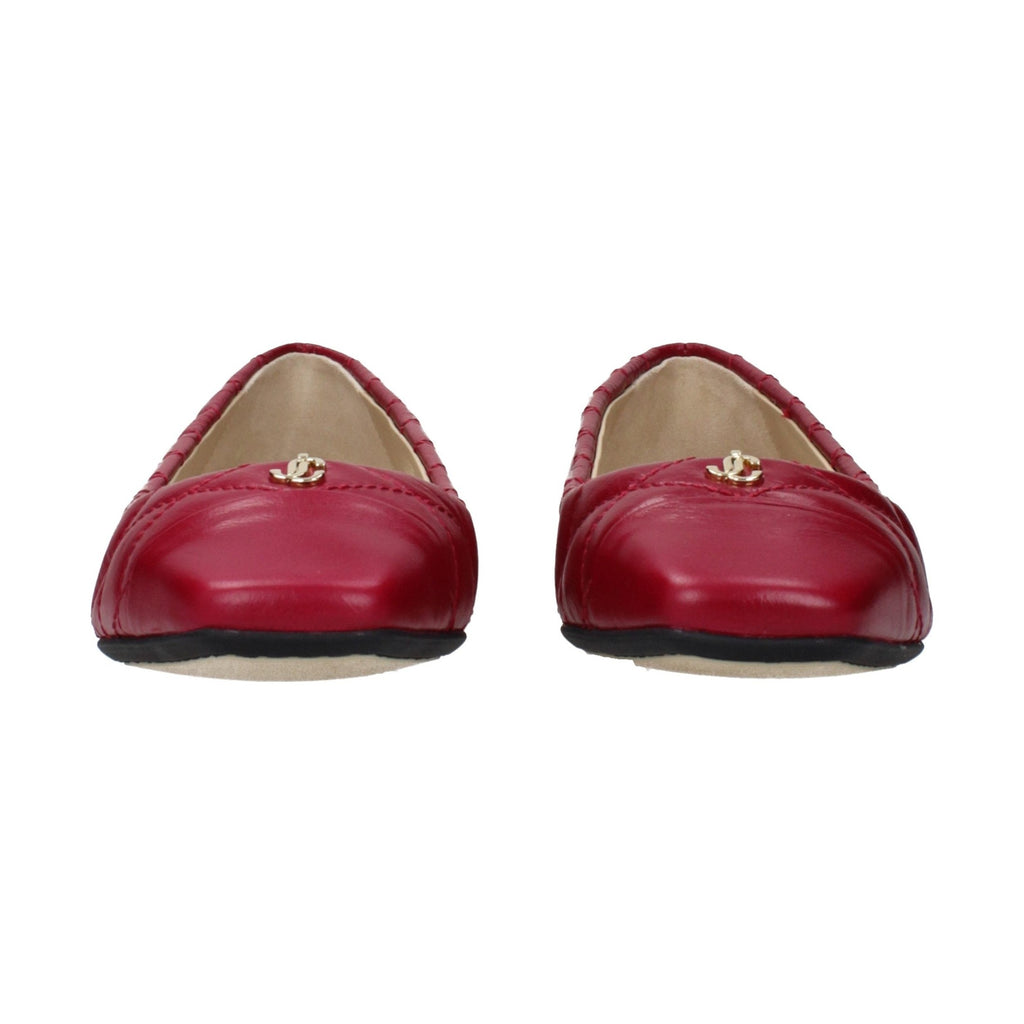 Jimmy Choo Pink Leather Ballet Flats