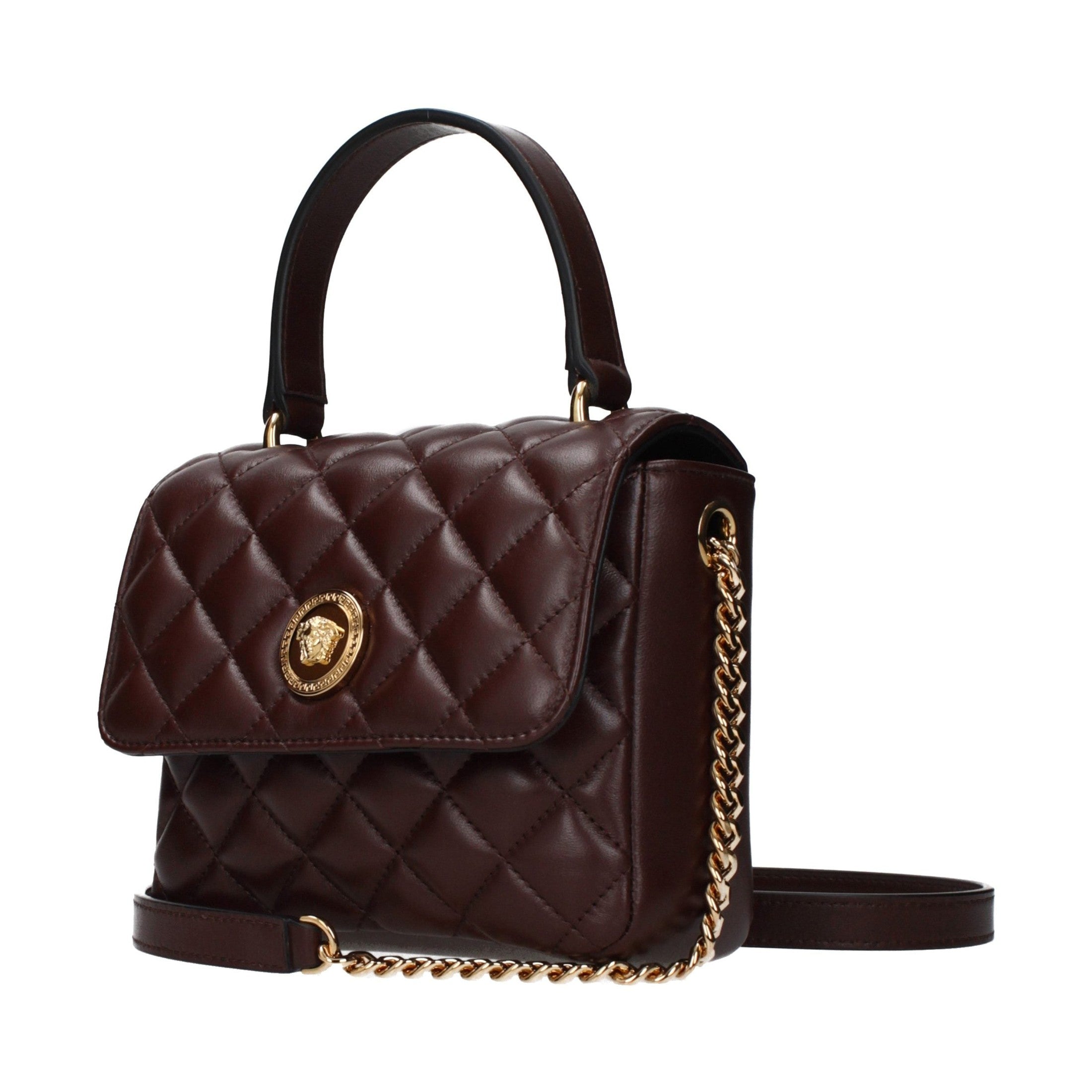 Versace Brown Leather Handbag