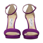 Jimmy Choo Purple Satin Platform Sandals