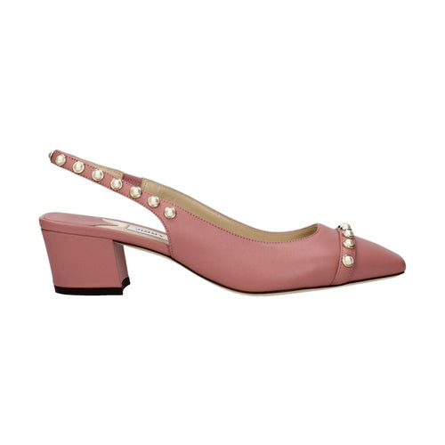 Jimmy Choo Pink Leather Platform Sandals