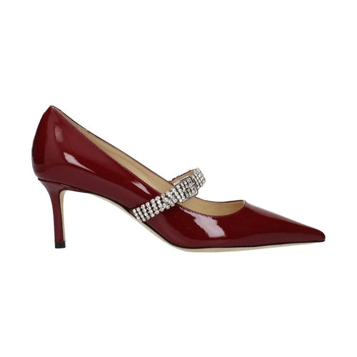 Jimmy Choo Red Leather High Heel Pumps