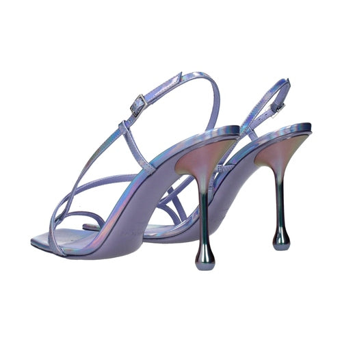 Jimmy Choo Purple Leather Stiletto Heel Sandals