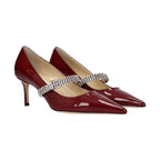 Jimmy Choo Red Leather High Heel Pumps