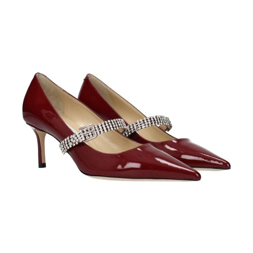 Jimmy Choo Red Leather High Heel Pumps