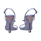 Jimmy Choo Purple Leather Stiletto Heel Sandals