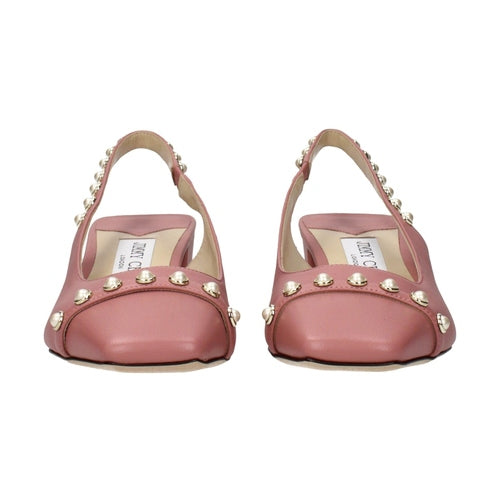 Jimmy Choo Pink Leather Platform Sandals