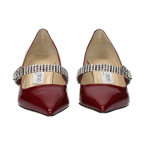 Jimmy Choo Red Leather High Heel Pumps