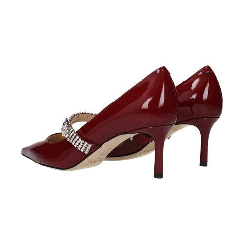 Jimmy Choo Red Leather High Heel Pumps