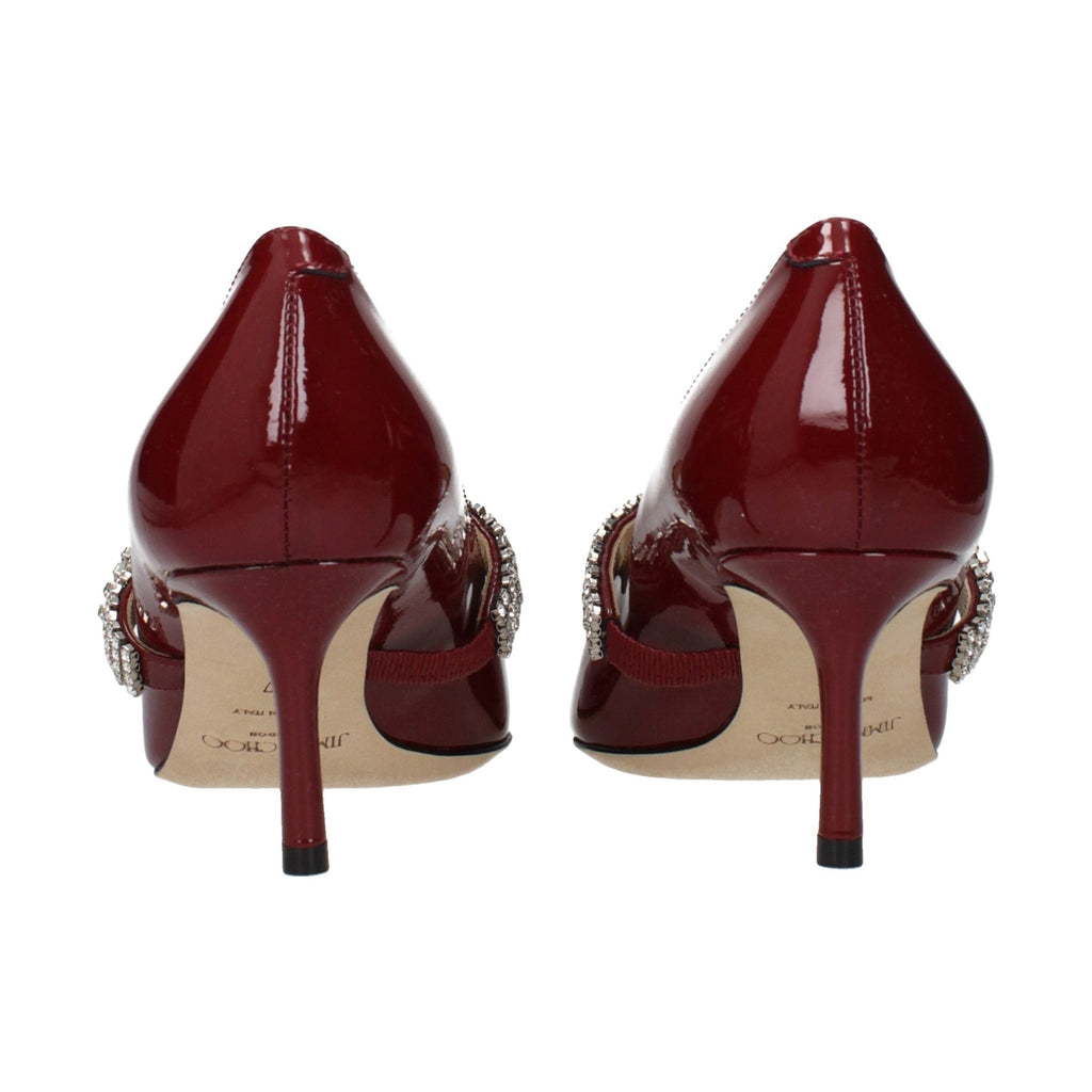 Jimmy Choo Red Leather High Heel Pumps