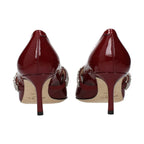 Jimmy Choo Red Leather High Heel Pumps
