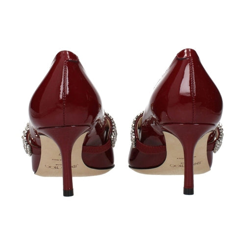 Jimmy Choo Red Leather High Heel Pumps