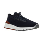 Brunello Cucinelli Blue Cotton Low Top Sneakers